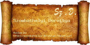 Szombathelyi Dorottya névjegykártya
